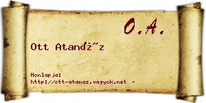Ott Atanáz névjegykártya
